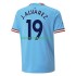 Camisola Manchester City J. ALVAREZ 19 Homem Equipamento Primeiro 2022-2023 Manga Curta